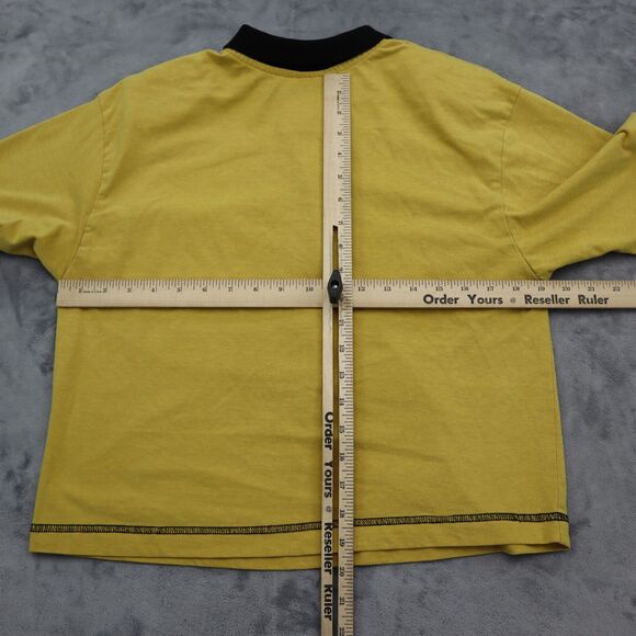 CH Sports Shirt Womens M Yellow Front Button Short Sleeve Pockets Collared Top - Picture 4 of 16
